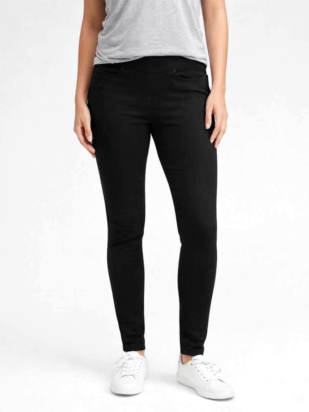 Levi Strauss Signature Gold Pull On Skinny Jeans Black 27x30